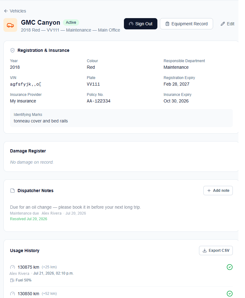 Fleet & vehicle management